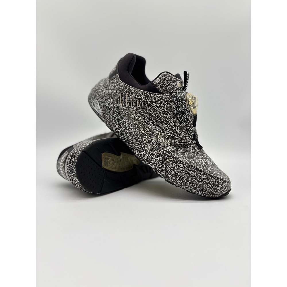 Puma x Trapstar Disc Blaze White Noise Sneakers Black White 361508 01 Mens 11